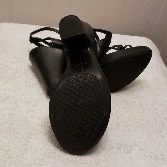 Fioni black thin ankle strap sandals, 5 - Picture 3 of 15